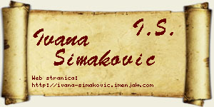 Ivana Simaković vizit kartica